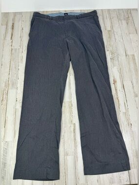 Gap Mens Straight Leg Pants Khaki Gray Size 38x34 Button Zip Close